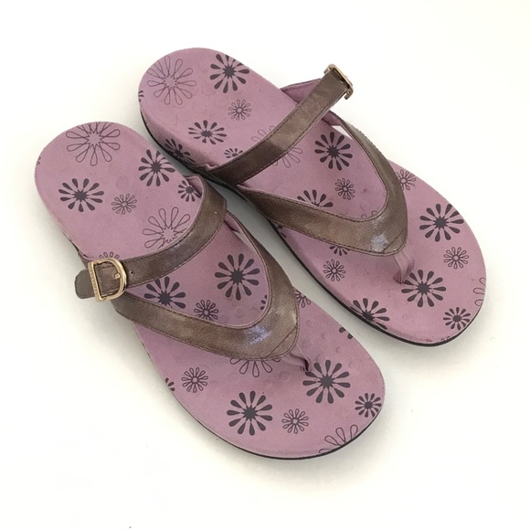 VIONIC Rosemary Orthotic Sandals Purple and Metallic Bronze Women’s Size 7 - Picture 3 of 16